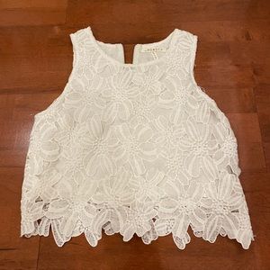 White tank top with flowers